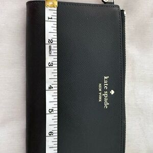 Kate Spade Black Clutch with Gold Accents